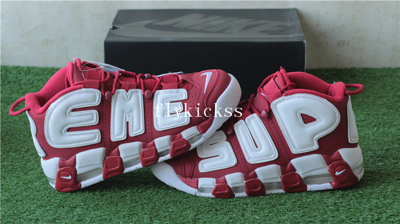 Authentic Supreme X Nike Air Uptempo Red